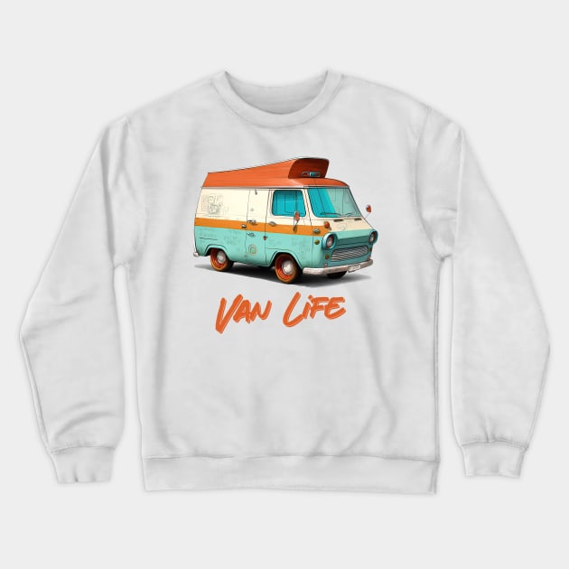 Van Life  /   Thrift Style Retro Design Crewneck Sweatshirt by DankFutura